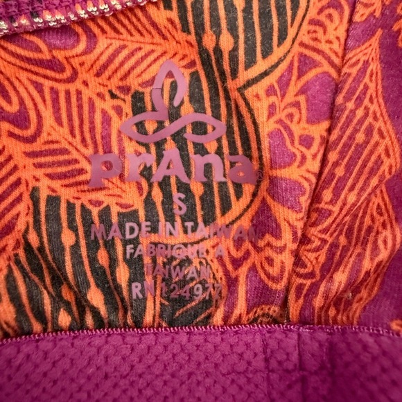 Prana Women's Tank Size Small Red Purple Black Medallion Print Racerback - Picture 3 of 6